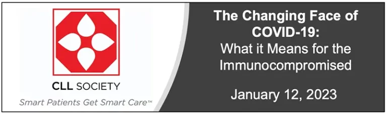 Webinar Banner - Changing Face of COVID-19 - CLL Society